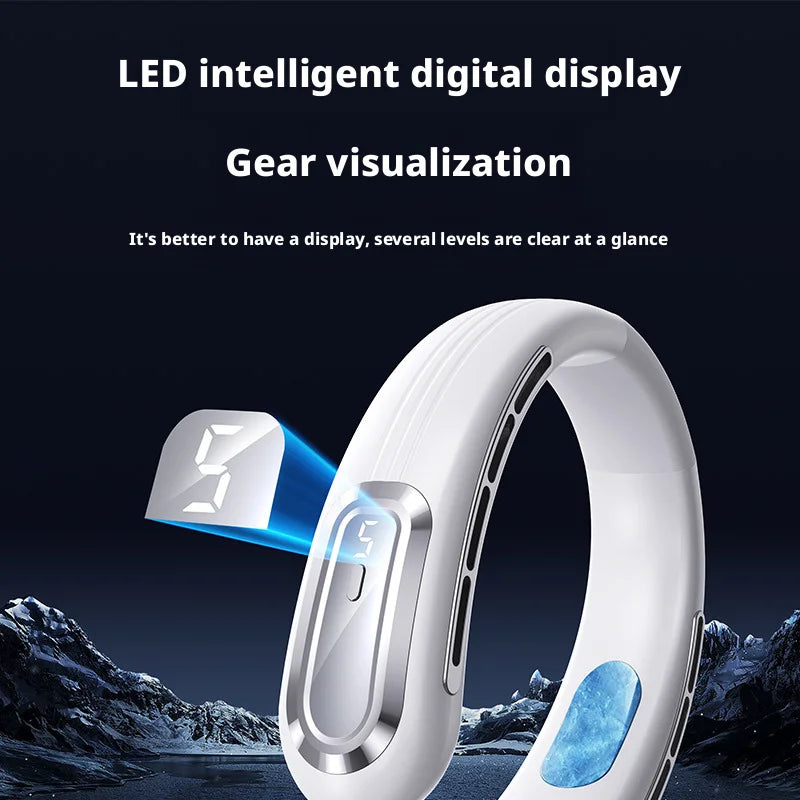 Ventilateur de cou sans pales rechargeable LED – CLEVI Paris