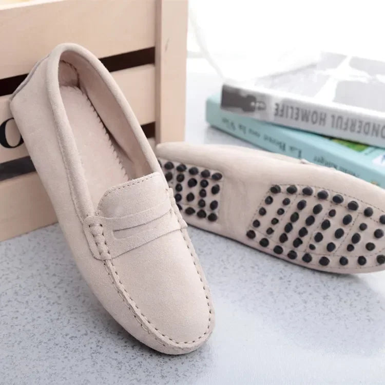 Mocassins femme en cuir à bout rond – CLEVI Paris