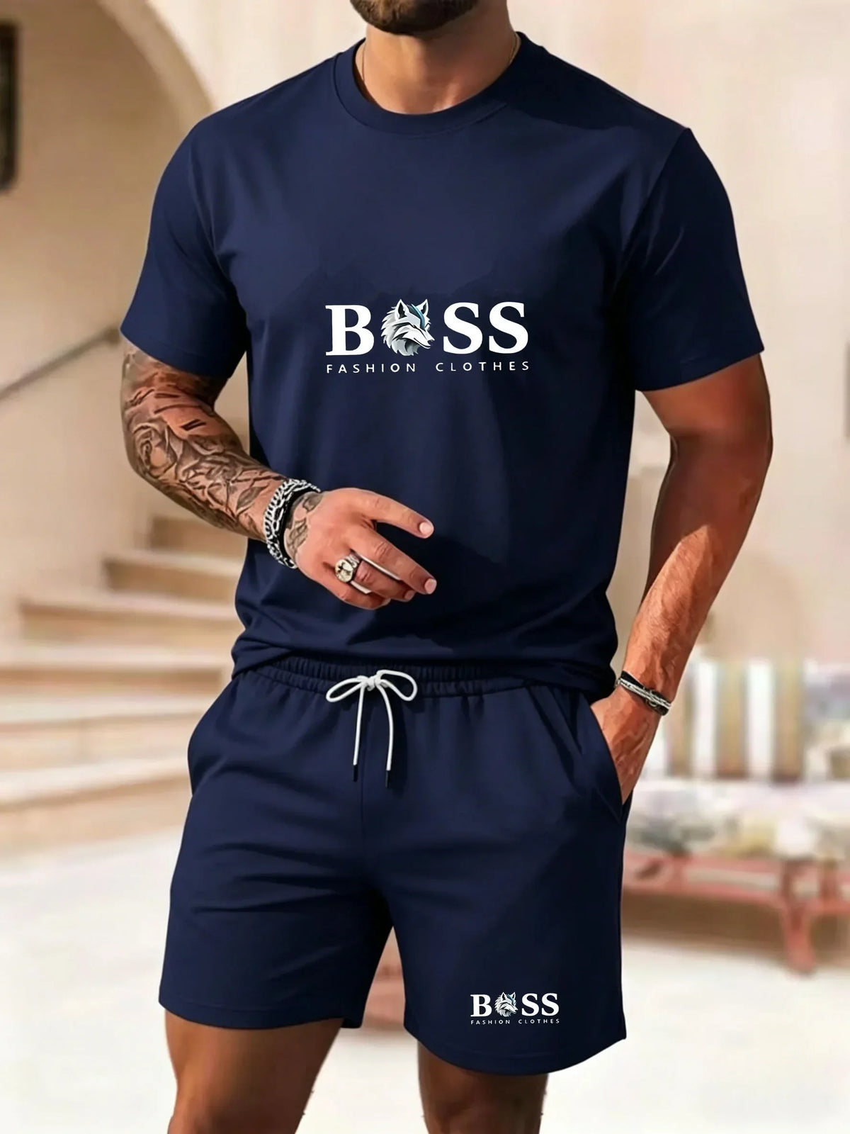 Ensemble homme d’été t-shirt et short – CLEVI Paris
