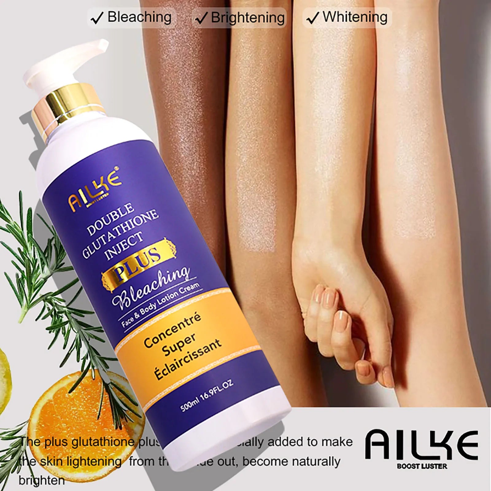 Sérum Éclaircissant Or 24K & Glutathion AILKE – Anti-Taches & Teint Uniforme – CLEVI Paris