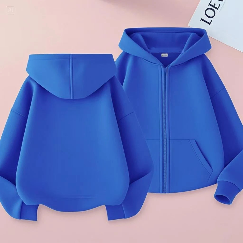 Sweat enfant zippé à capuche unisexe – CLEVI Paris
