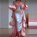 Robe de bal dentelle épaules dénudées – CLEVI Paris