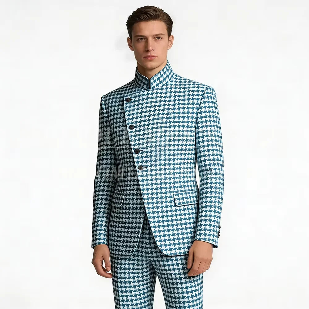 Costume Homme Col Mandarin 2 Pièces – CLEVI Paris