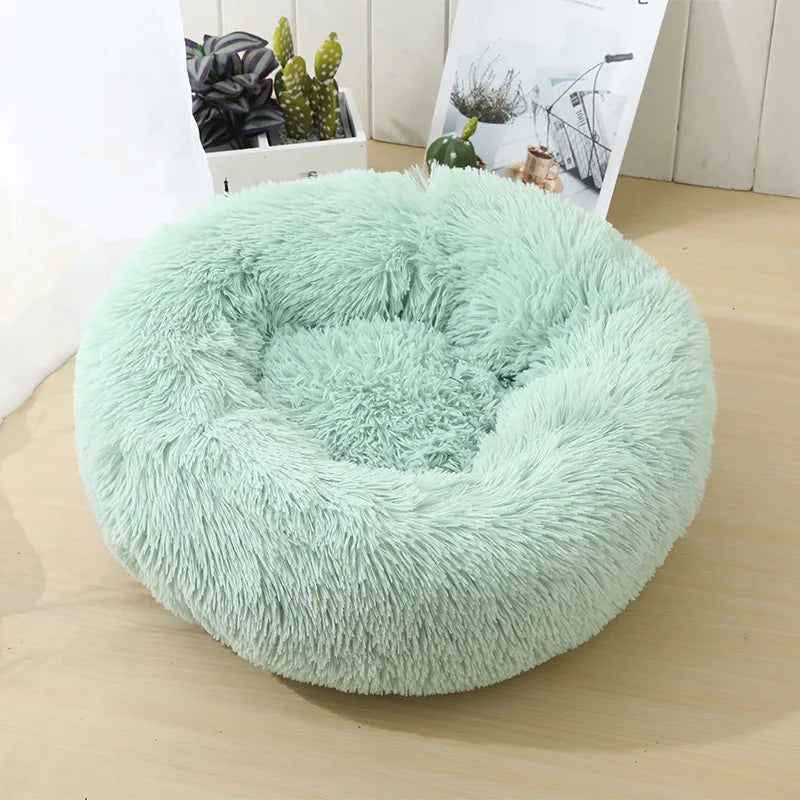 Panier rond en peluche pour chien et chat – CLEVI Paris