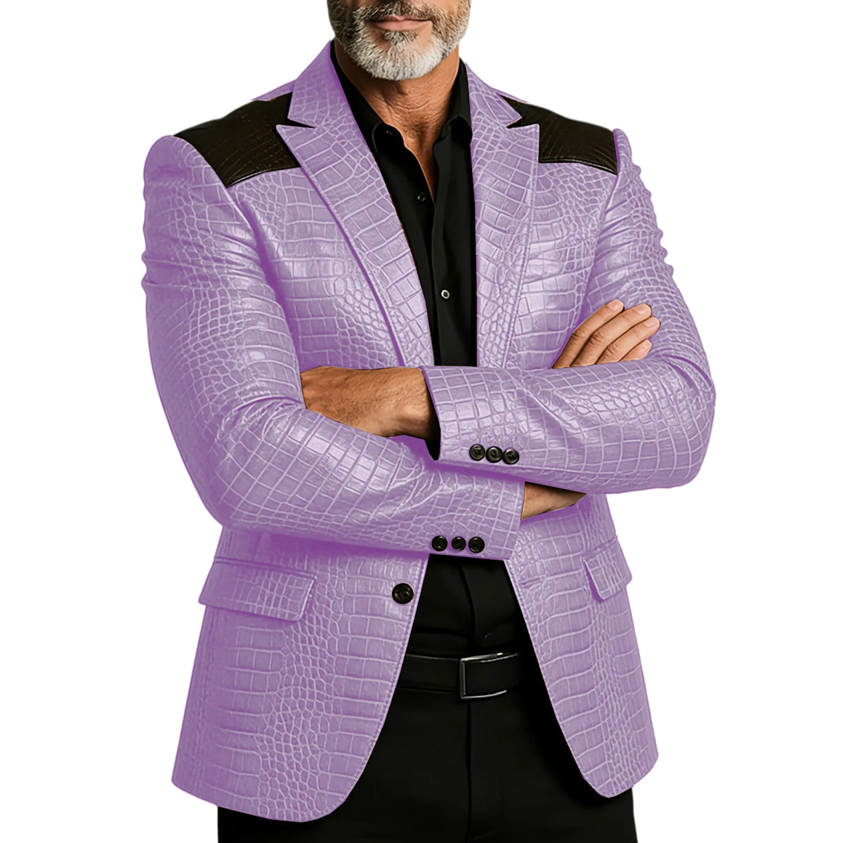 Blazer effet crocodile homme – CLEVI Paris