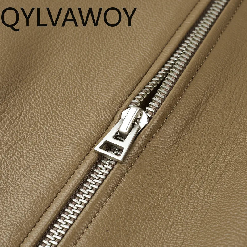 Veste homme en cuir à col amovible – CLEVI Paris