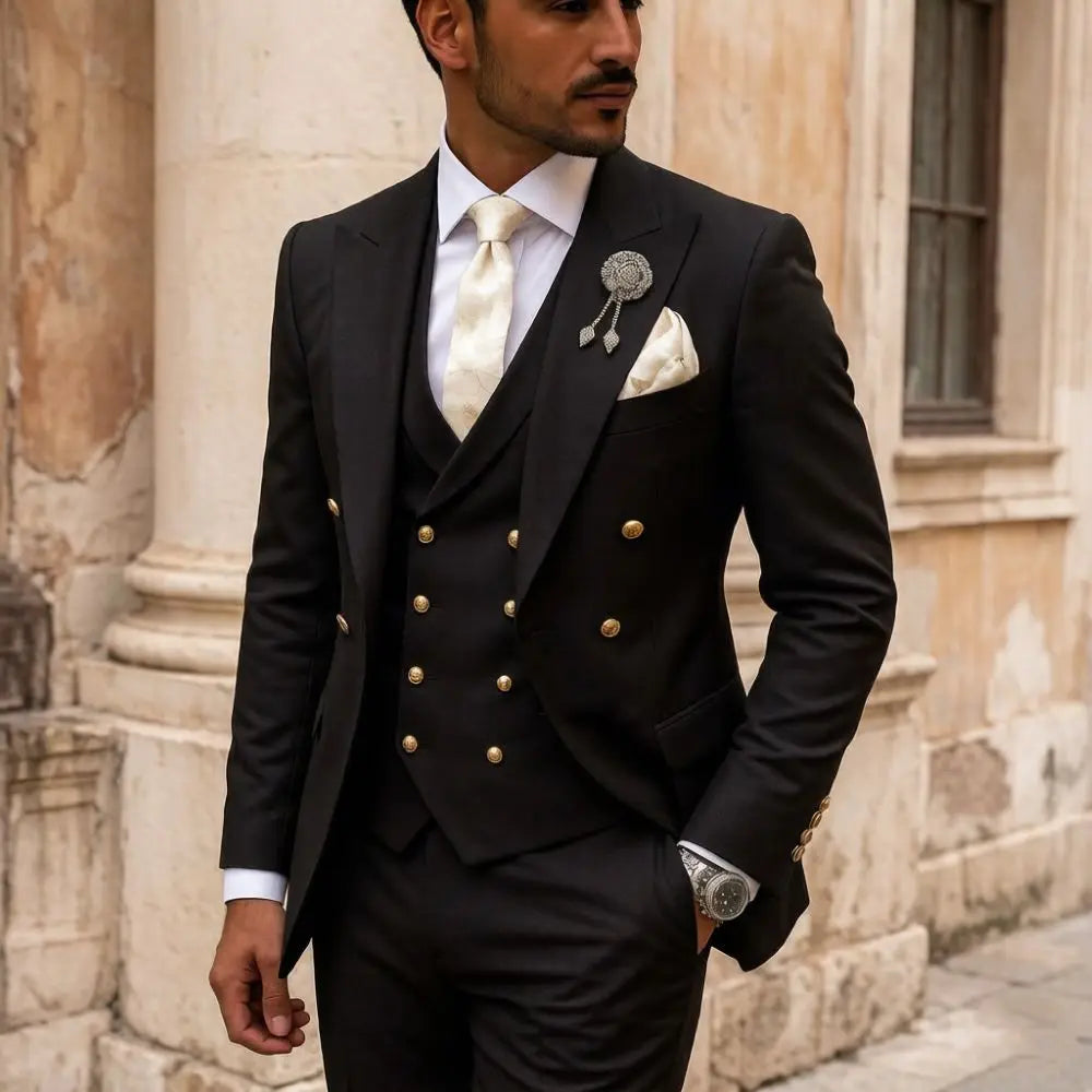 Smoking Homme 3 Pièces Luxe – CLEVI Paris