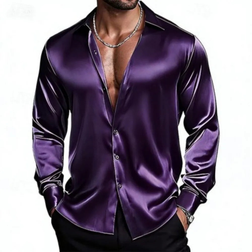 Chemise Homme Unie en Soie et Rayonne – CLEVI Paris