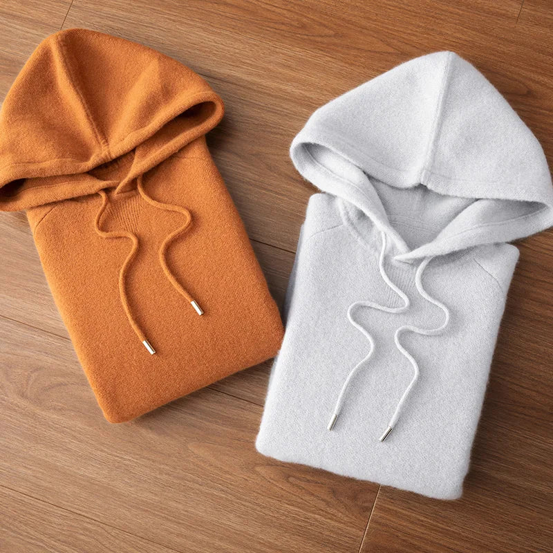 Ensemble homme cachemire à capuche raglan – CLEVI Paris