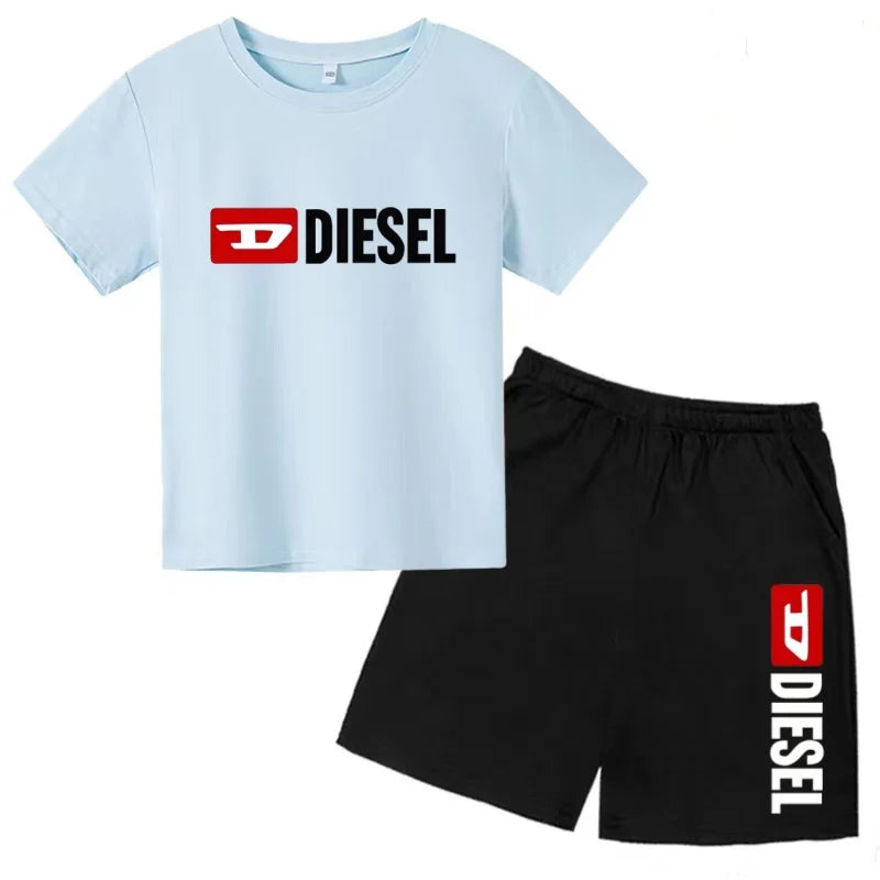 Ensemble enfant T-shirt à lettres et short – CLEVI Paris