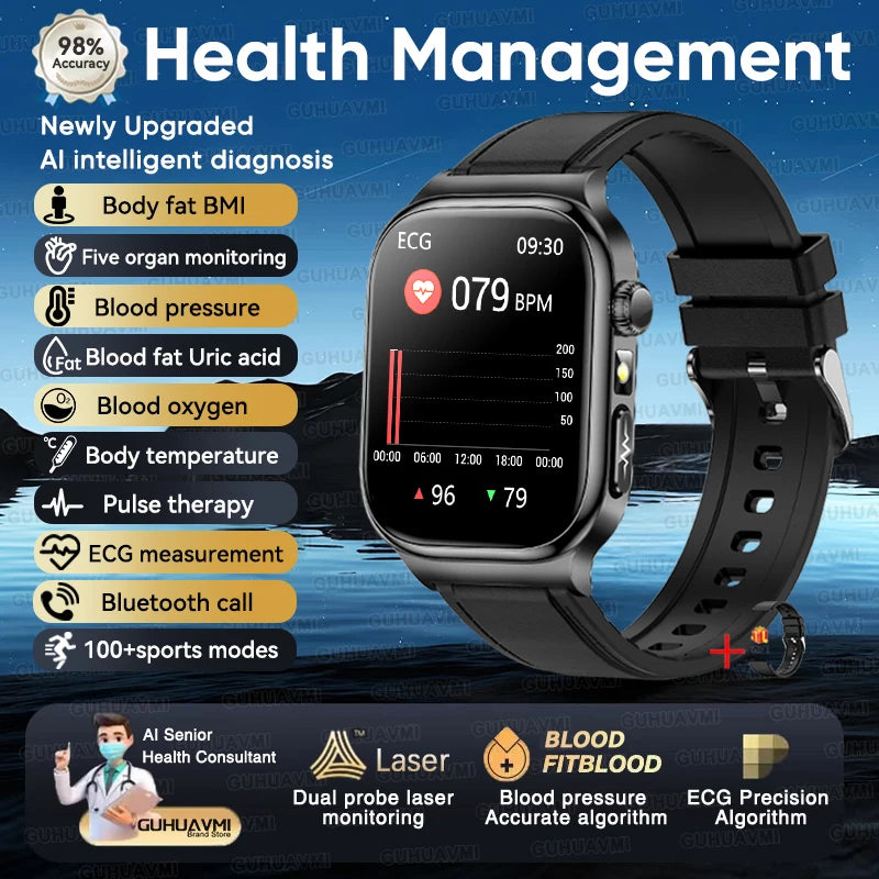 Montre connectée TK18 AMOLED 2,04 pouces – CLEVI Paris