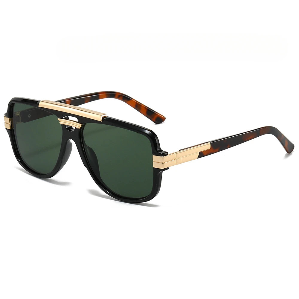Lunettes de Soleil Double Pont Grande Monture Tendance Homme – CLEVI Paris