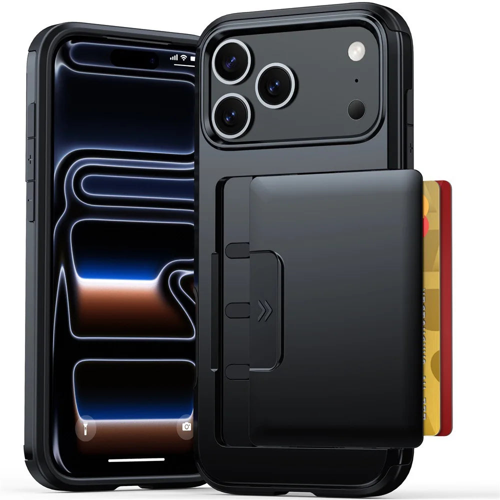 Coque iPhone porte-carte coulissant – CLEVI Paris