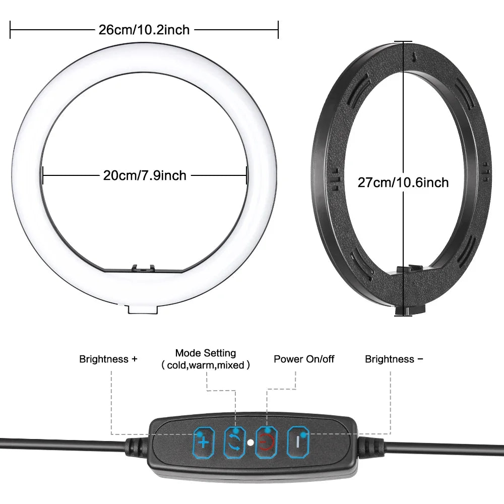 Anneau LED RGB SH 10, 12 ou 14 pouces – CLEVI Paris