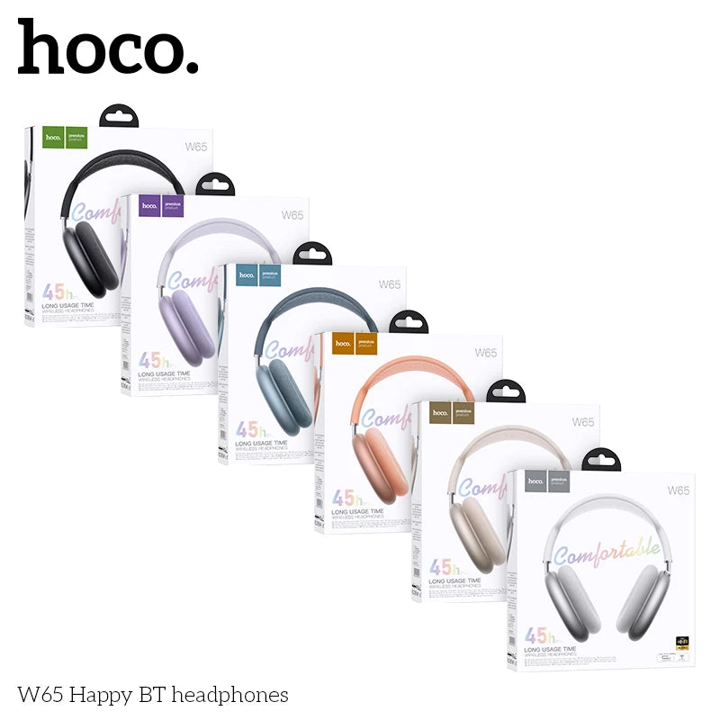 Casque Bluetooth HOCO W65 HiFi 45h Coussinets Tissu – CLEVI Paris