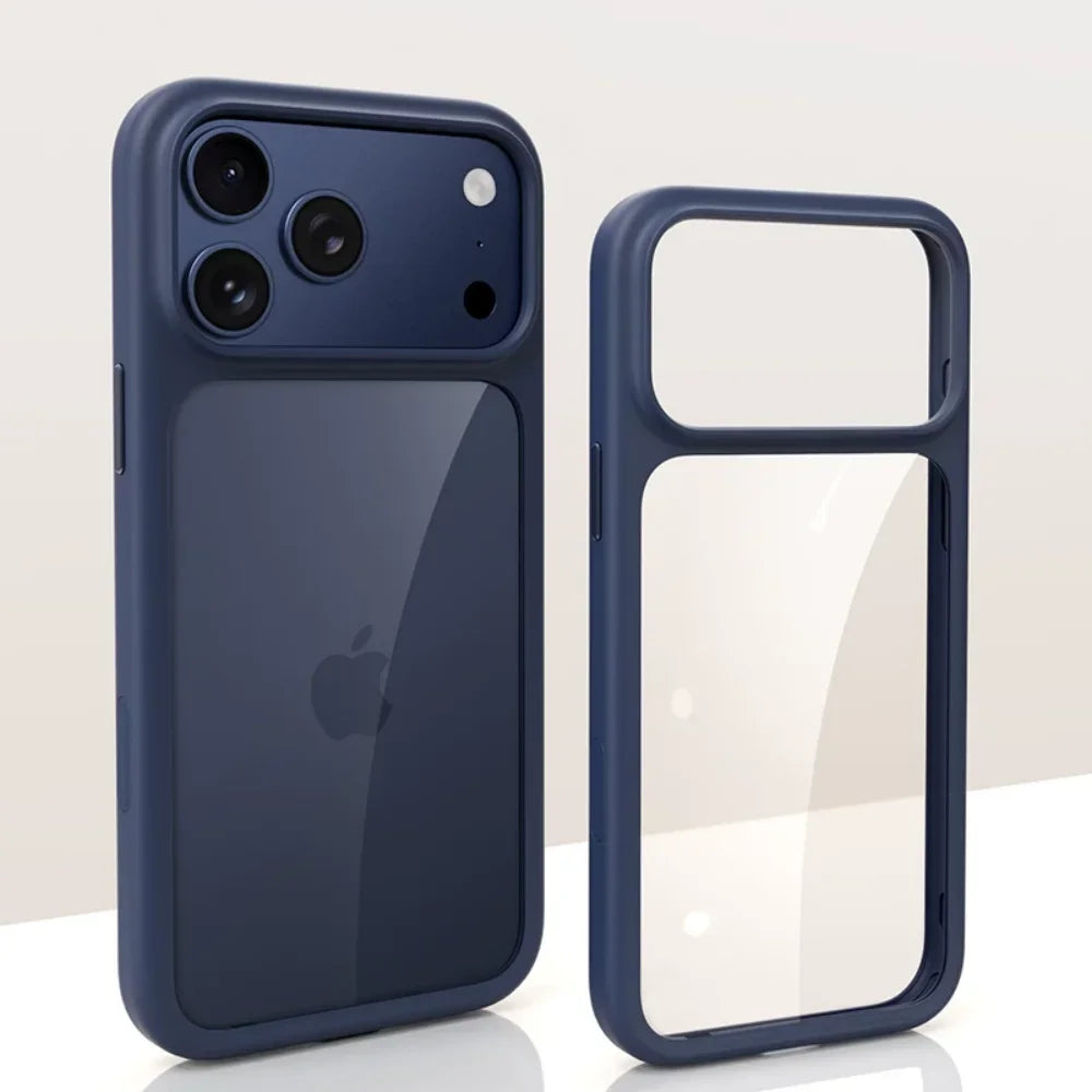 Coque transparente iPhone finition métal – CLEVI Paris