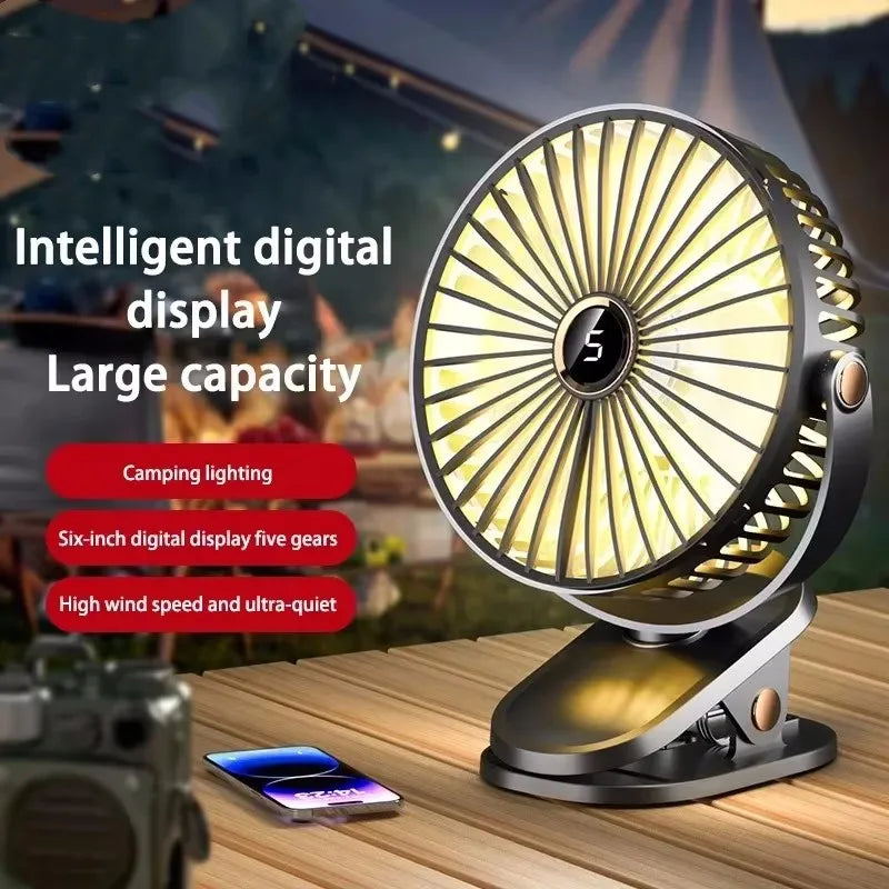 Ventilateur à clipser rechargeable, veilleuse LED – CLEVI Paris