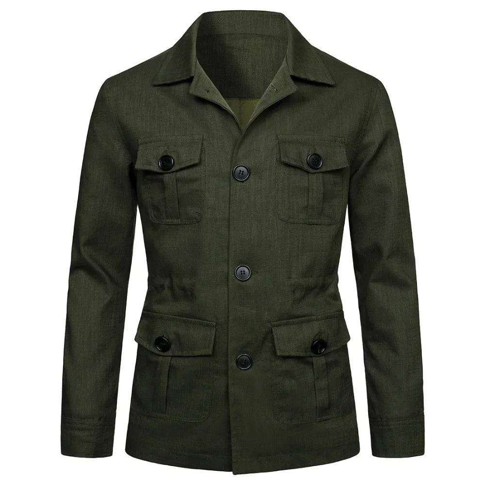 Veste safari homme à poches, style rétro – CLEVI Paris