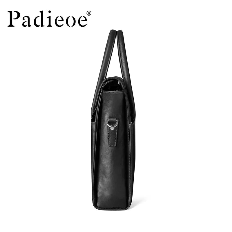Serviette Cuir Véritable Homme Padieoe Business Sacoche – CLEVI Paris
