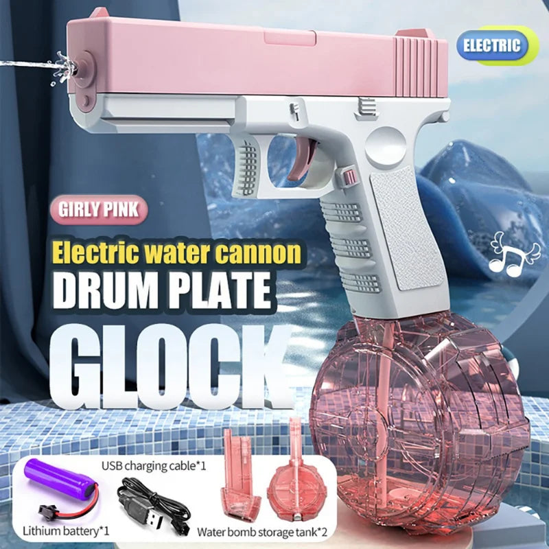 Pistolet à eau électrique LED, tir automatique – CLEVI Paris