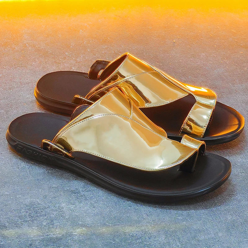 Sandales Unisexe Cuir PU Style Britannique Plage Été – CLEVI Paris