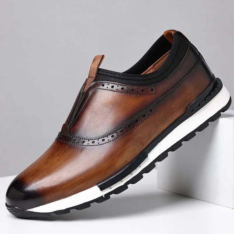 Chaussures homme en cuir à bout rond – CLEVI Paris