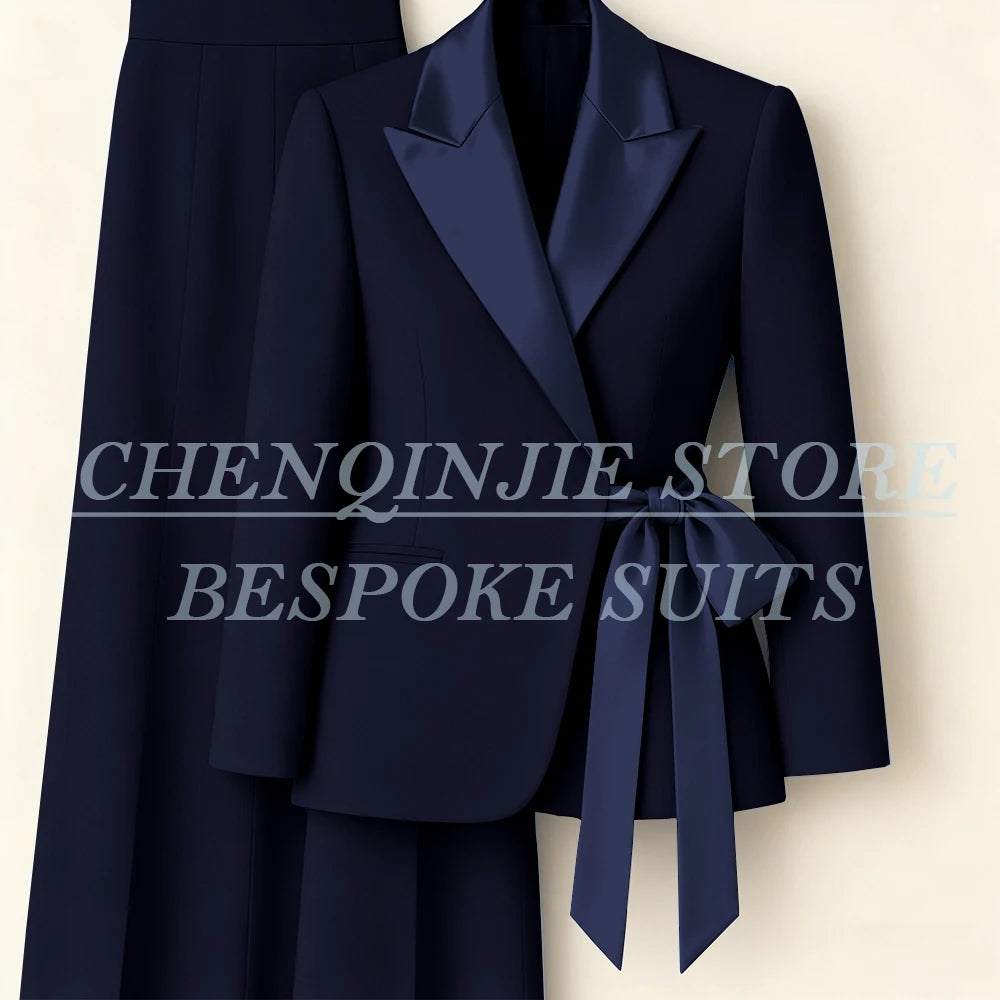 Tailleur femme blazer et pantalon large – CLEVI Paris