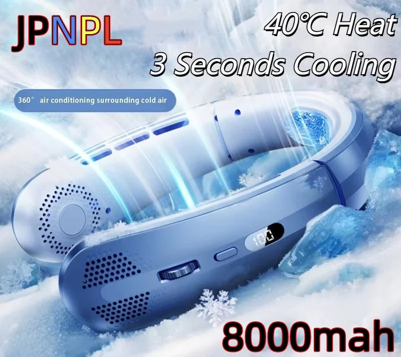Ventilateur de cou rechargeable 8000 mAh sans lame – CLEVI Paris