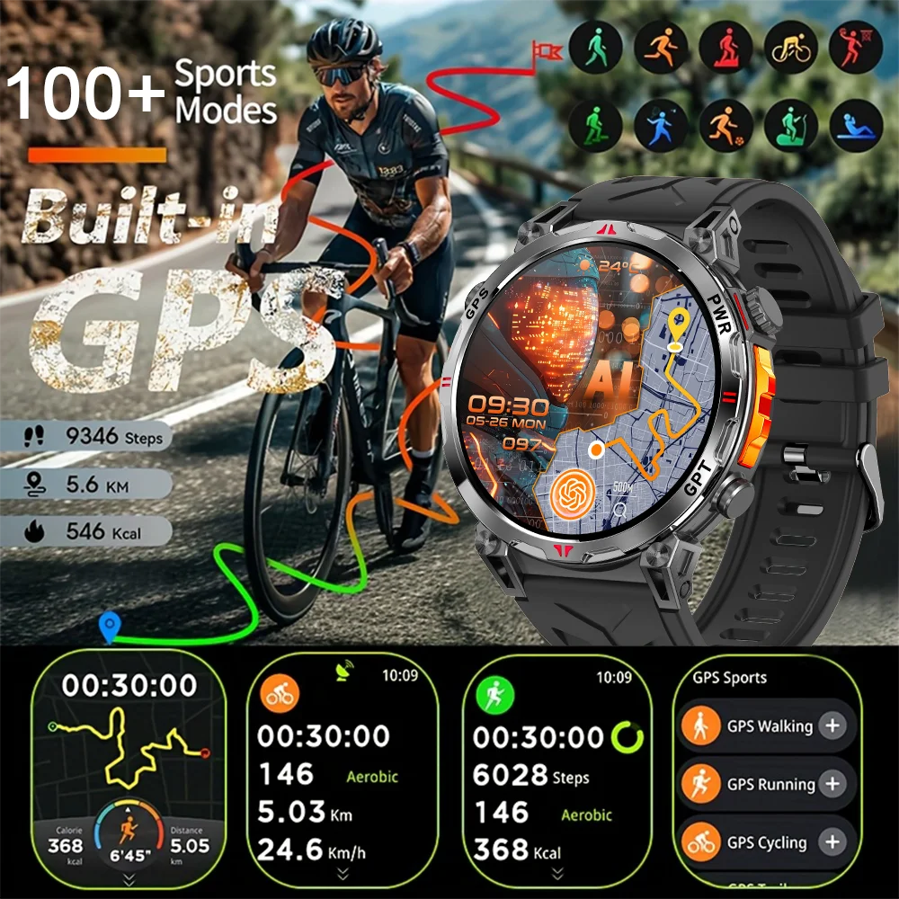 Montre GPS DAORKOW AMOLED 1,56″ – CLEVI Paris