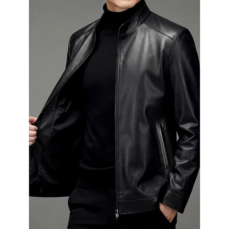 Veste homme noire zippée, deux cols au choix – CLEVI Paris