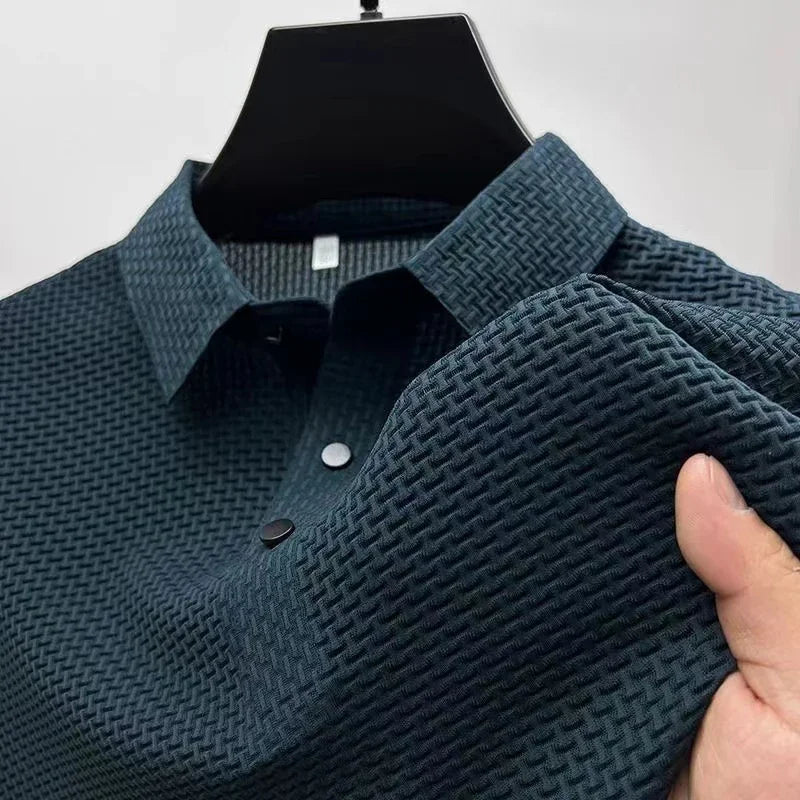 Polo Homme Casual Été – Maille Respirante Polyester/Élastane, Coupe Régulière, 6 Coloris, Tailles M à 4XL