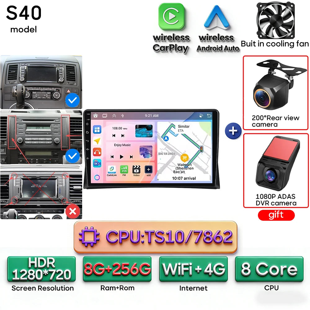 Autoradio Android 9″ VW Multivan T5 – CLEVI Paris