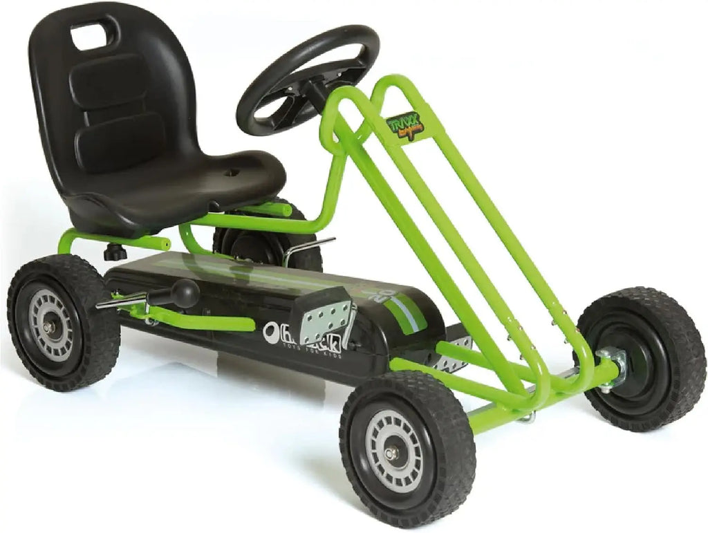 Kart à pédales enfant vert siège réglable – CLEVI Paris