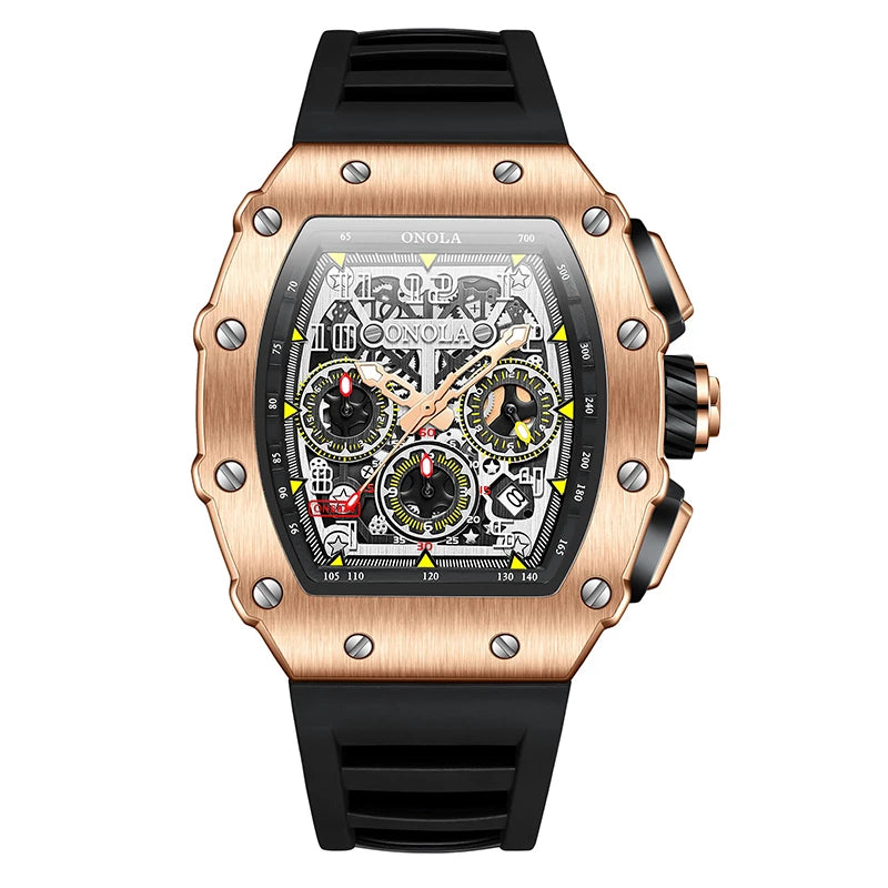 Montre Mécanique Tonneau Chiffres Romains ONOLA Homme – CLEVI Paris