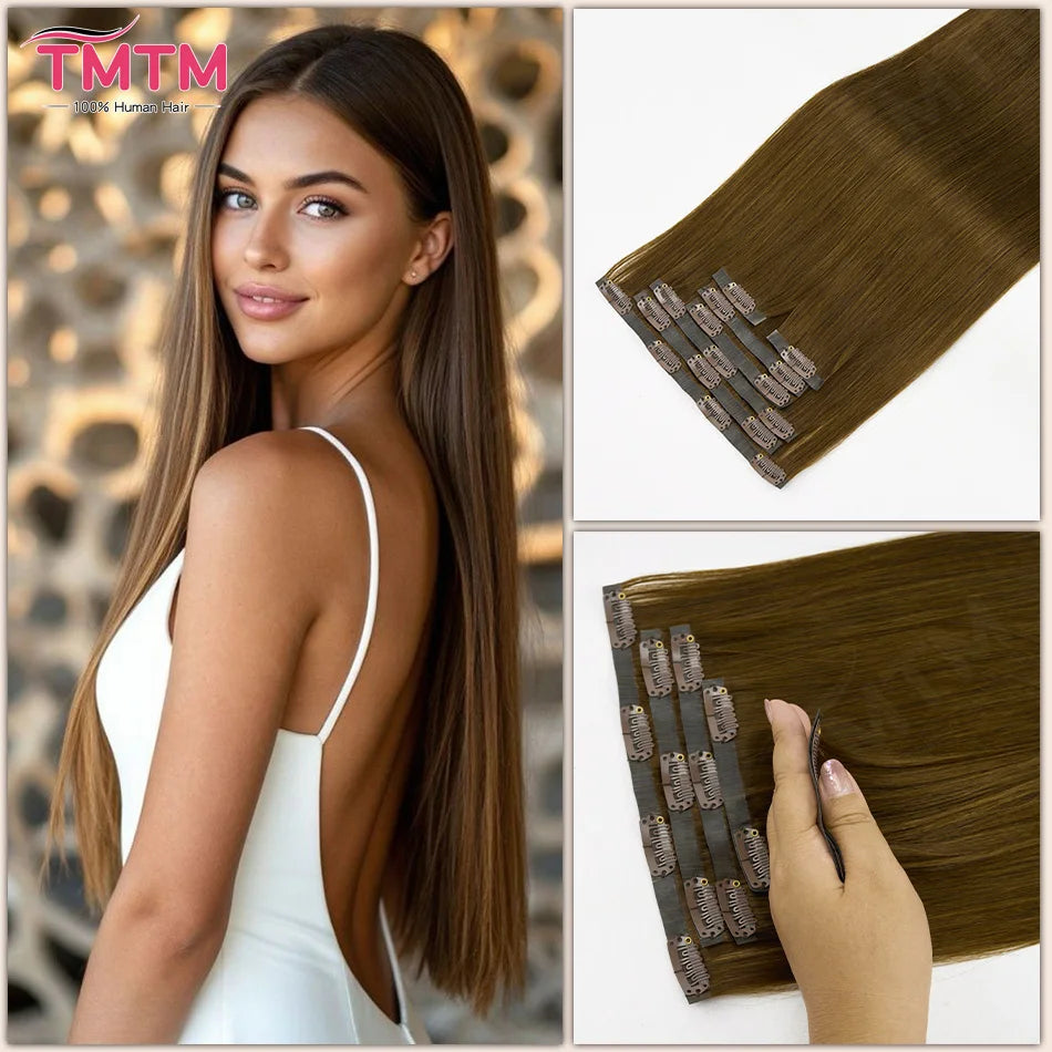 Extensions Cheveux Clip PU Invisibles 7 Pcs – CLEVI Paris