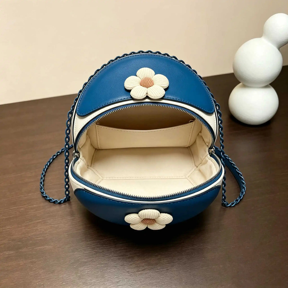 Sac Épaule Femme Cuir Véritable Léger Bicolore – CLEVI Paris