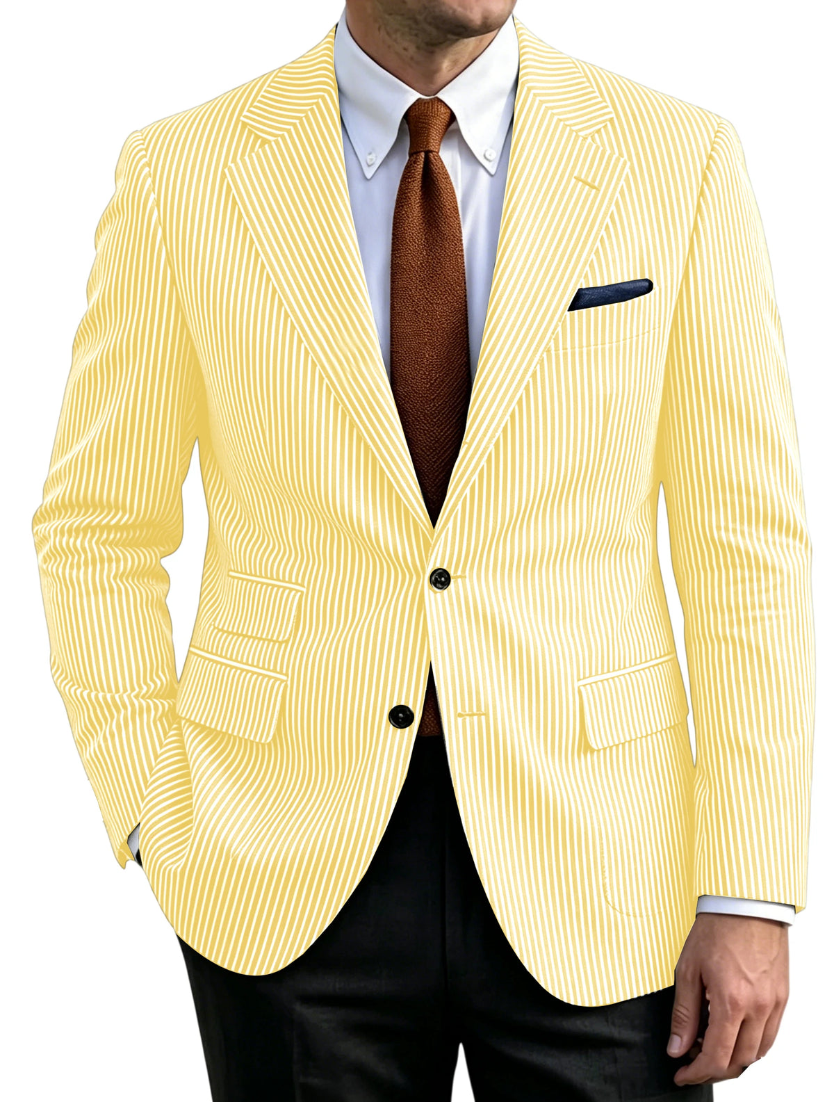 Blazer rayé homme en coton – CLEVI Paris
