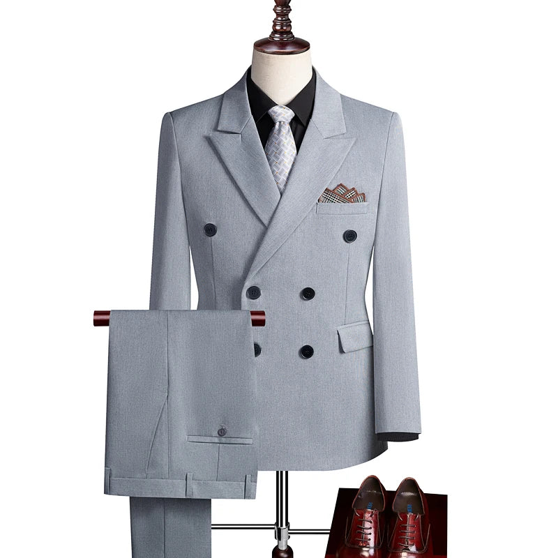 Smoking homme croisé bleu marine – CLEVI Paris