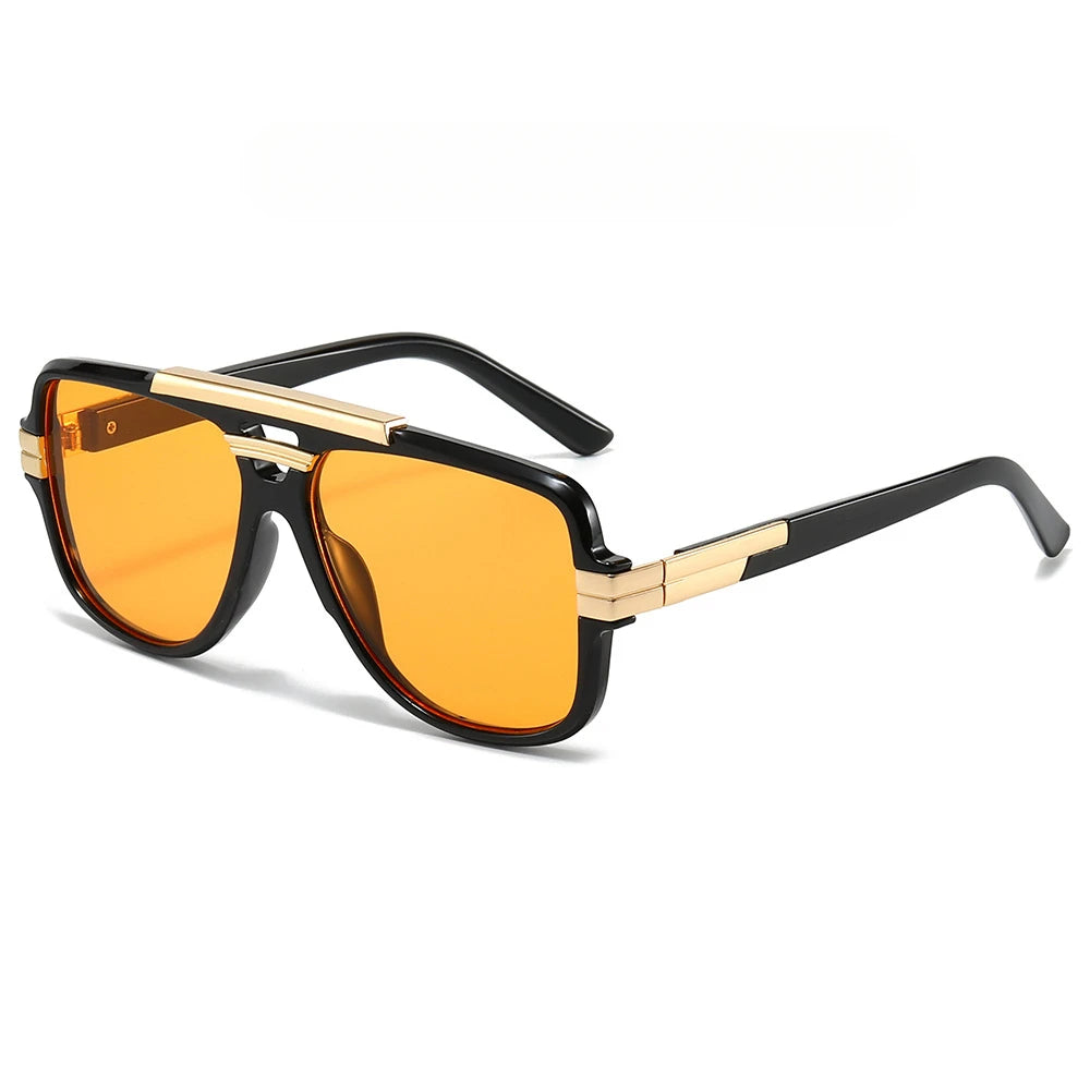 Lunettes de Soleil Double Pont Grande Monture Tendance Homme – CLEVI Paris