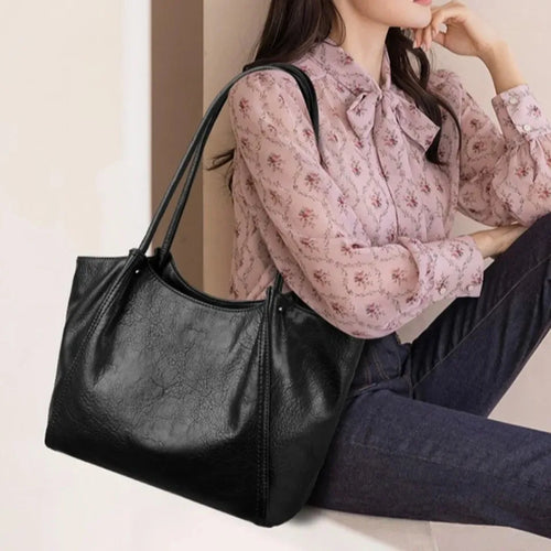 Cabas Vanderwah Cuir Vegan Vintage Femme 31x29cm Multi-Poches – CLEVI Paris