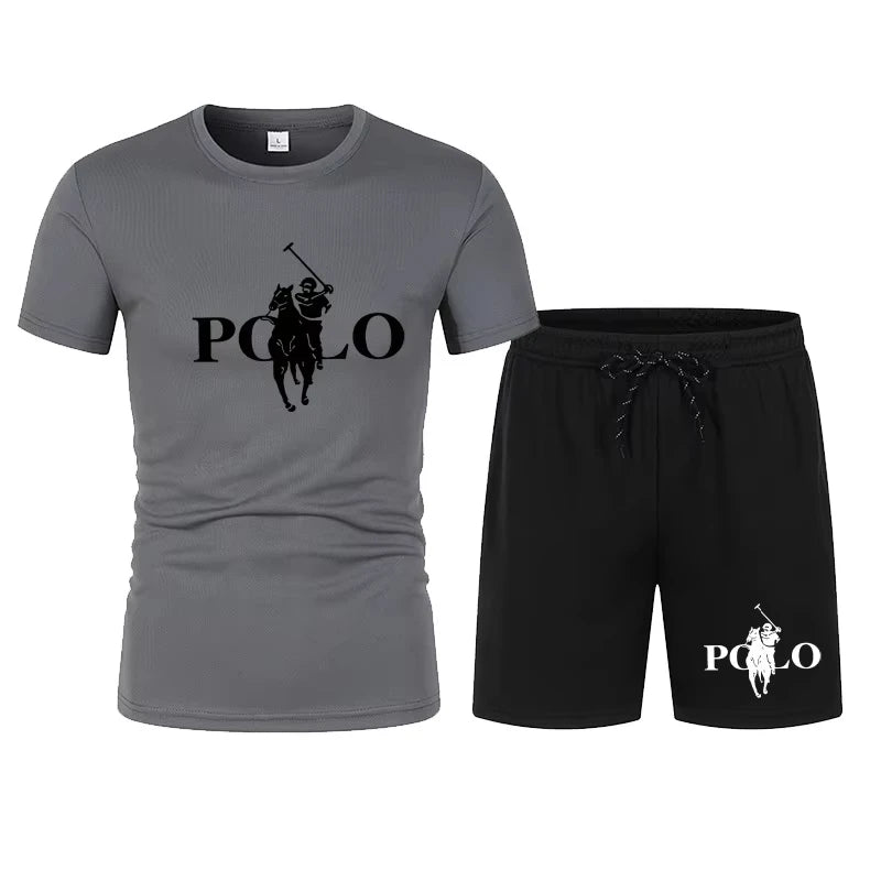 Ensemble Homme T-Shirt Mesh + Short Streetwear Bicolore – CLEVI Paris