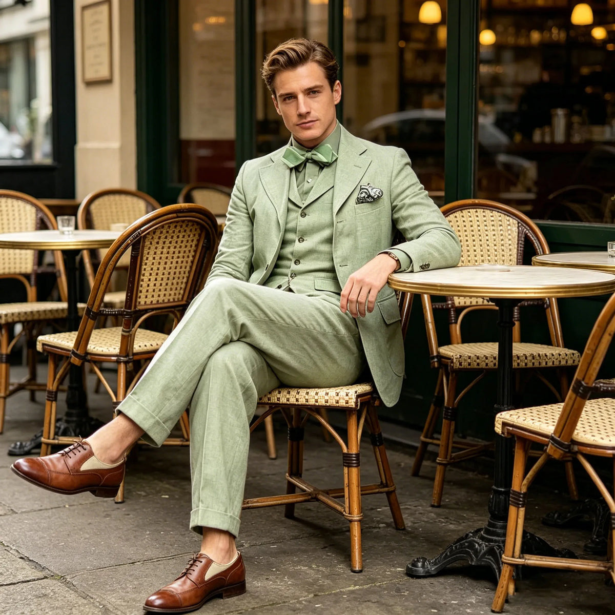 Veste homme pied-de-poule double boutonnage – CLEVI Paris