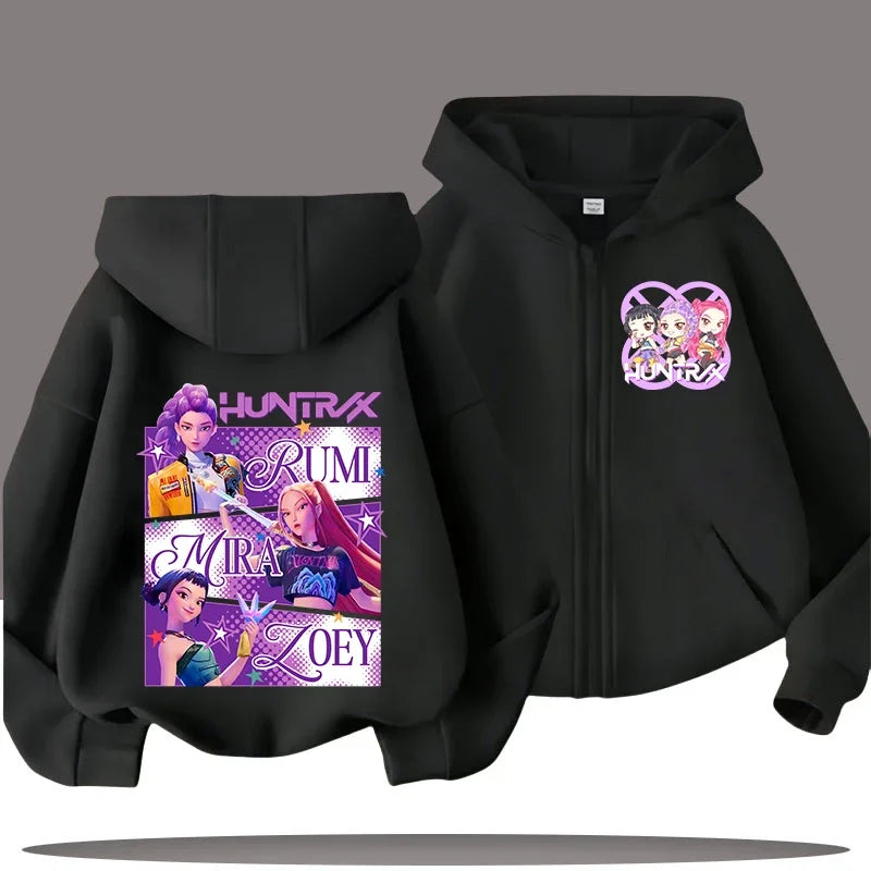 Sweat à capuche enfant zippé imprimé – CLEVI Paris
