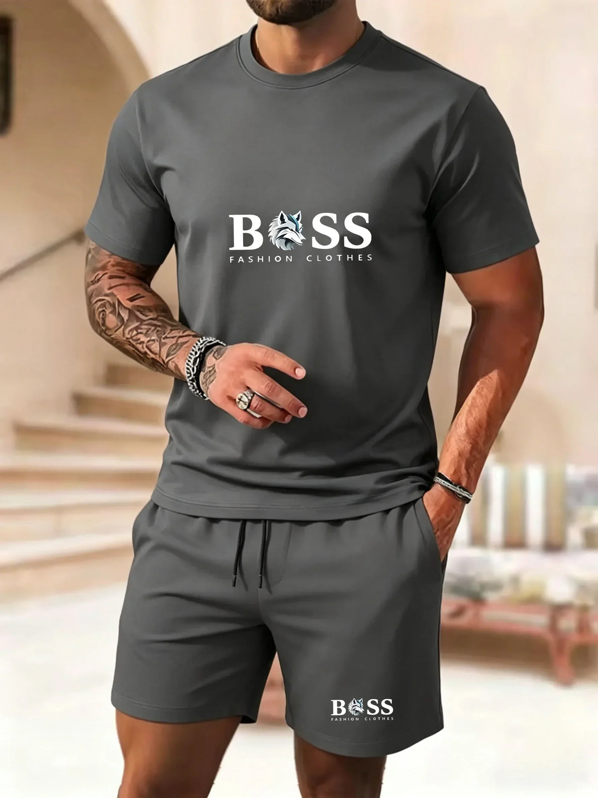 Ensemble homme d’été t-shirt et short – CLEVI Paris