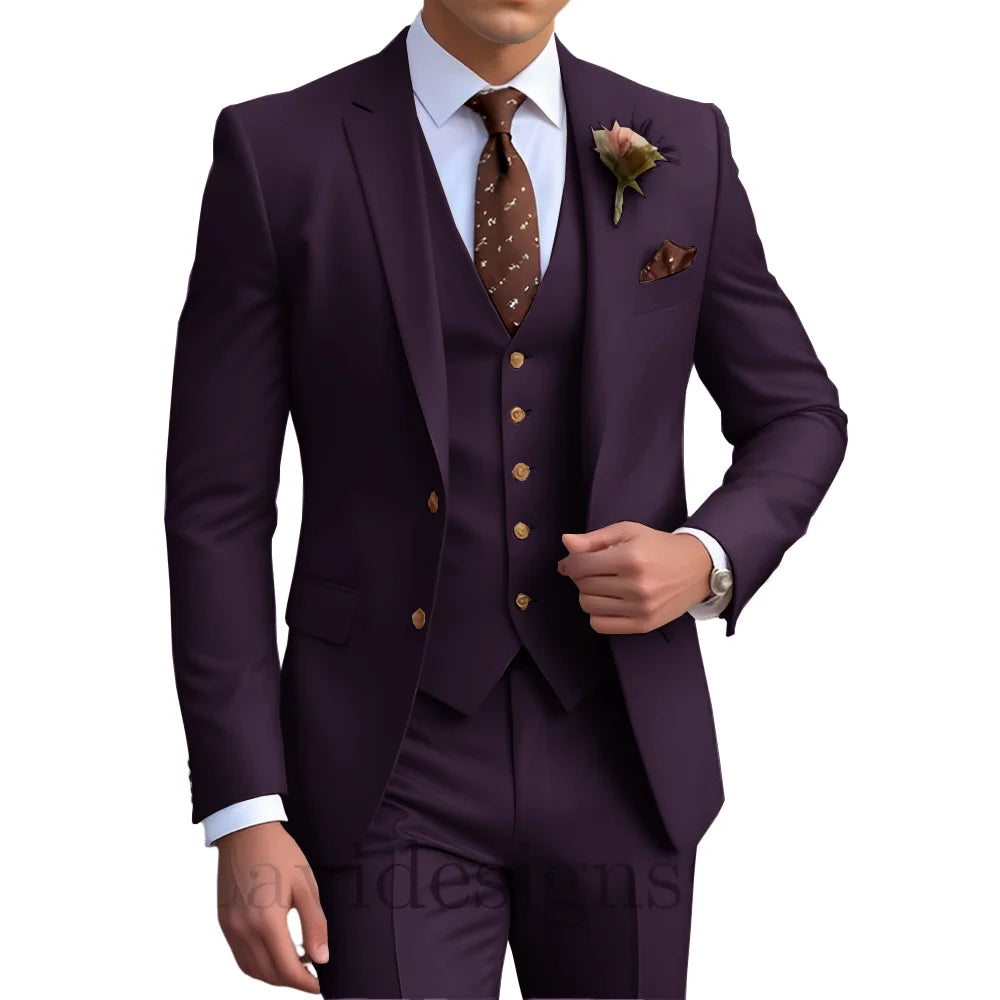 Costume homme 3 pièces, coupe droite plissée – CLEVI Paris