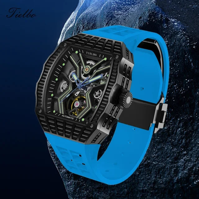 Montre Automatique Squelette Saphir Cristaux Homme – CLEVI Paris