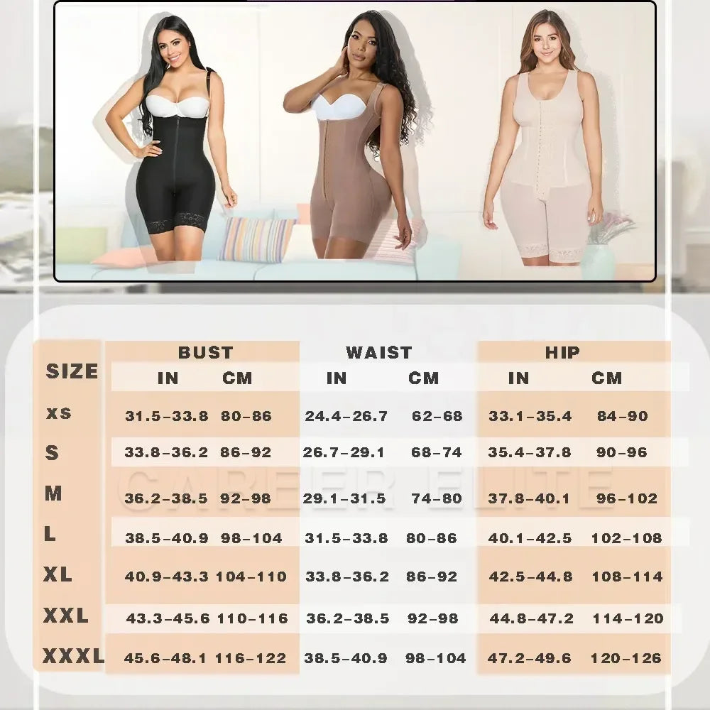 Body Gainant Sculptant Femme Taille Sablier Gaine Post-Op – CLEVI Paris