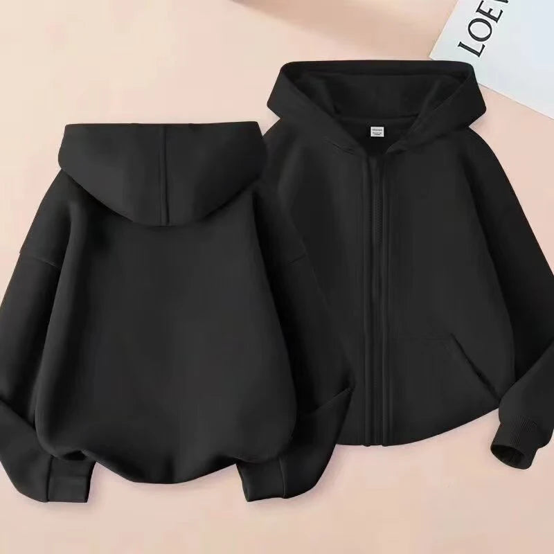 Sweat enfant zippé à capuche unisexe – CLEVI Paris