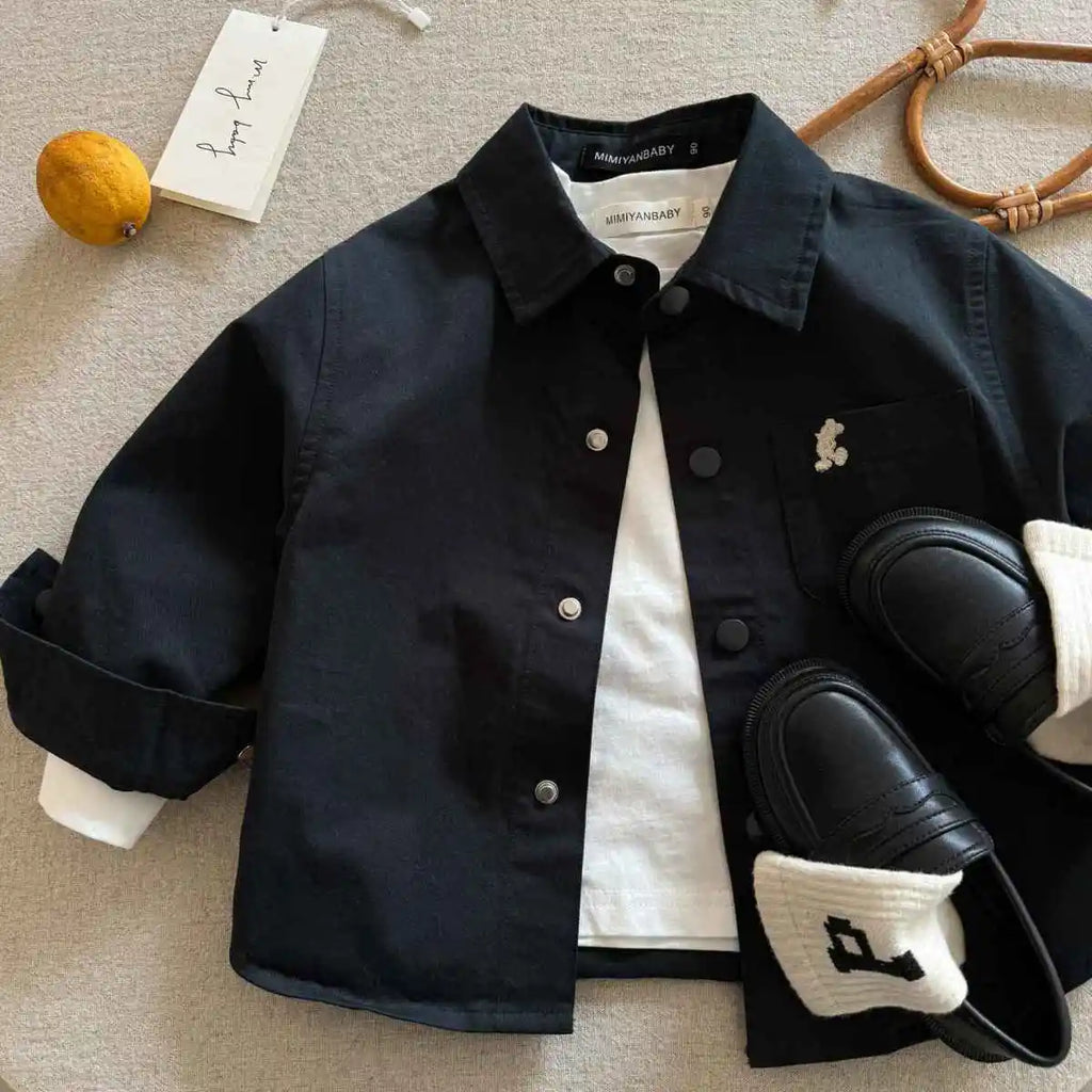 Chemise enfant unisexe à manches longues – CLEVI Paris