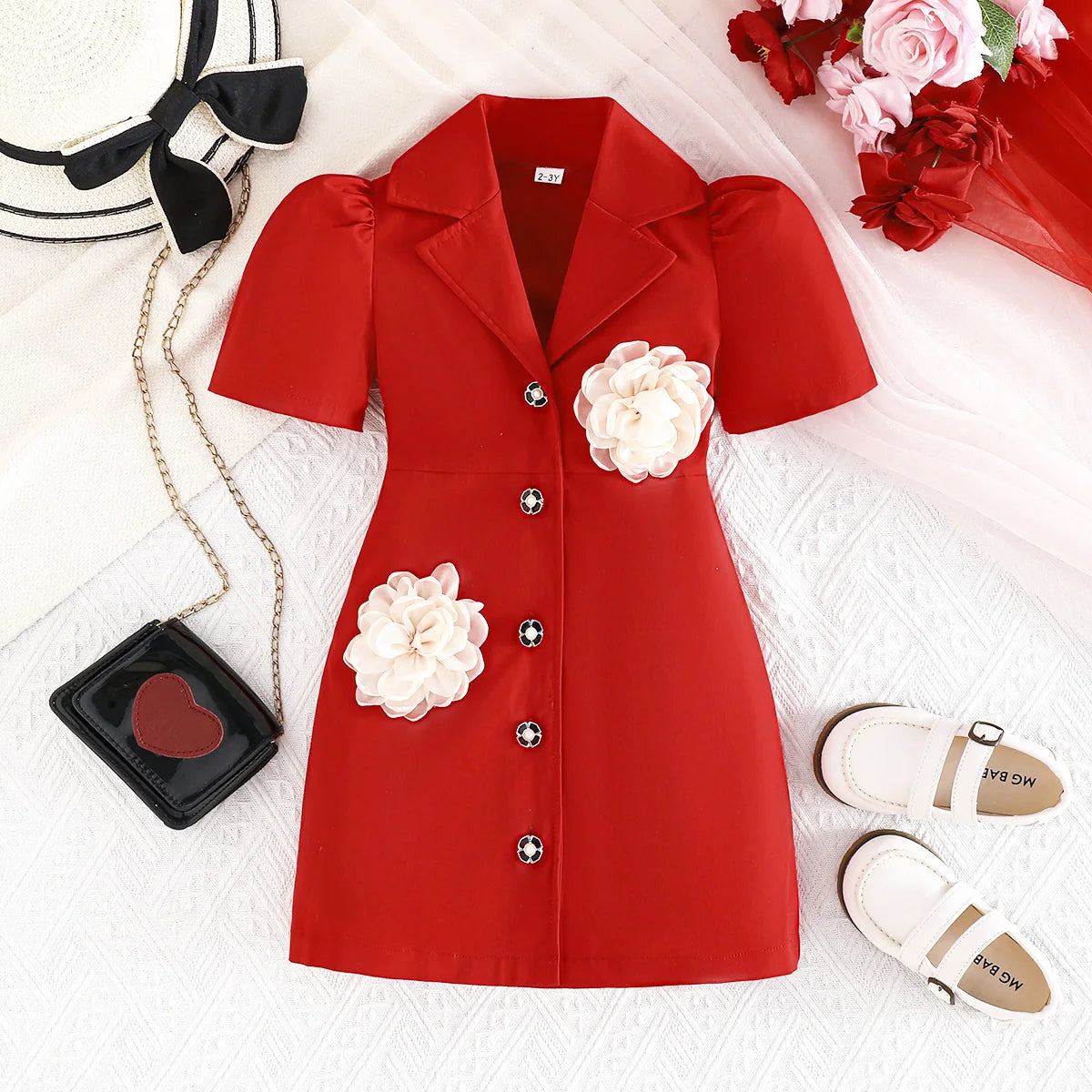 Robe blazer fille à revers – CLEVI Paris